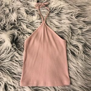 Pink halter top